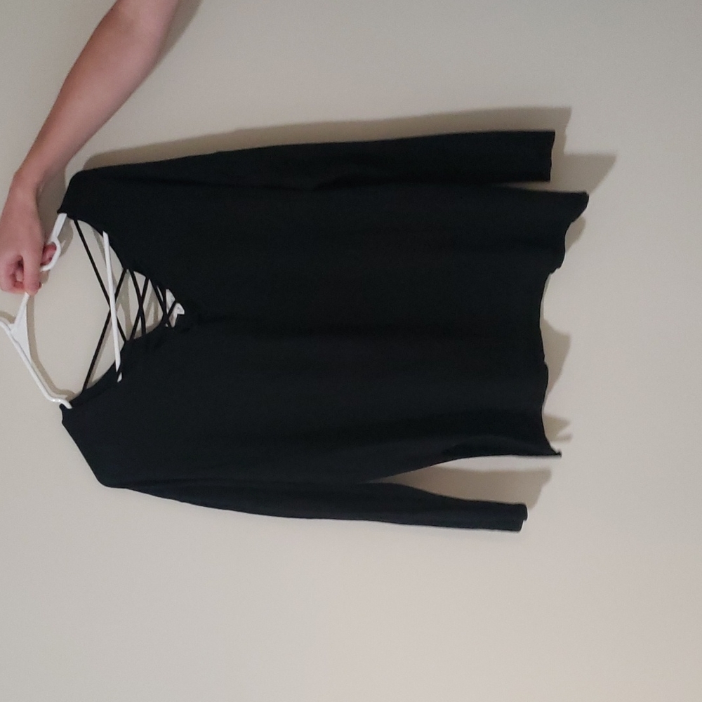 Black Criss Cross Sweater
